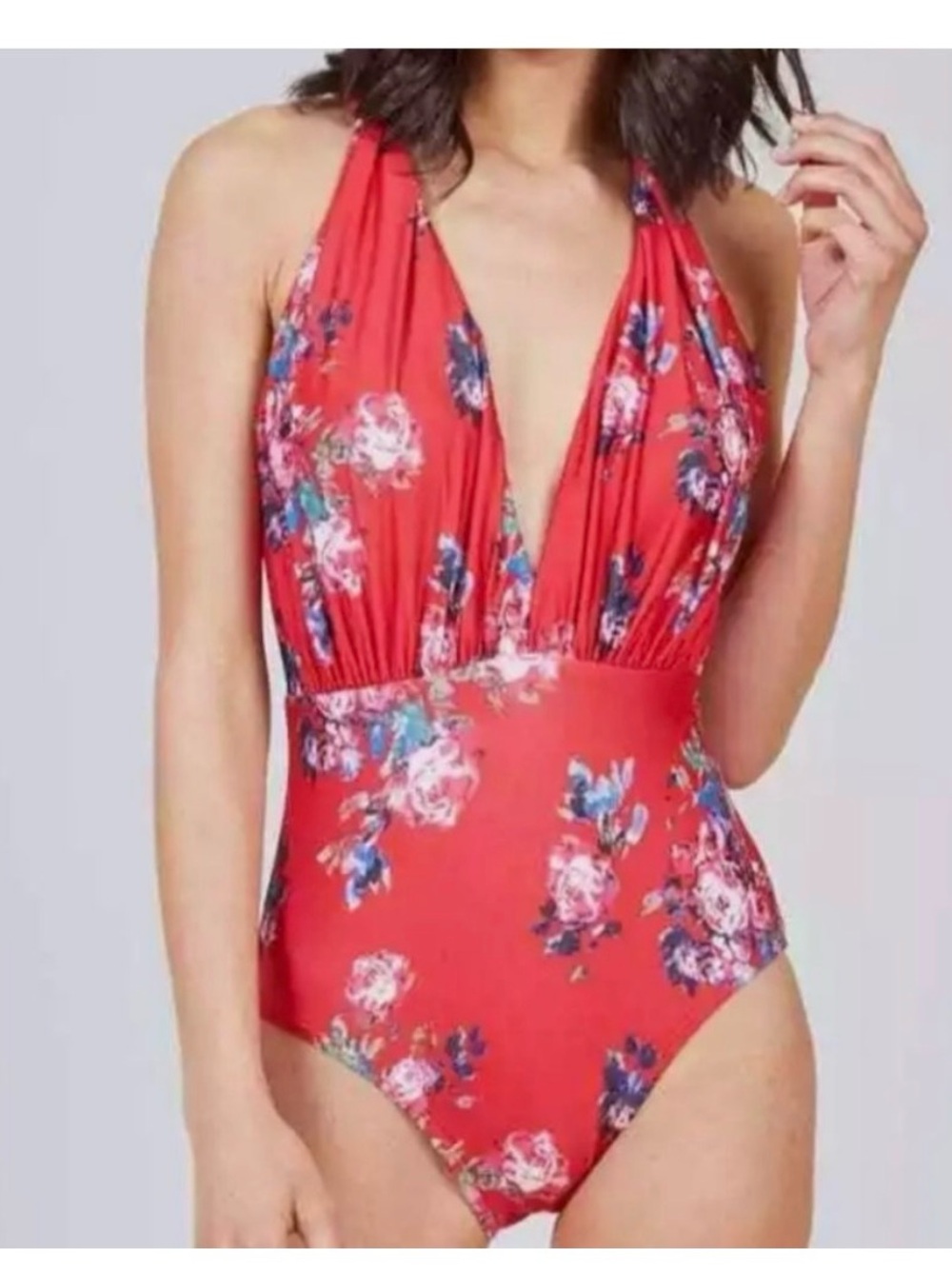 ModCloth women’s Large Lauren One-Piece Swimsuit beach floral coastal vacation
